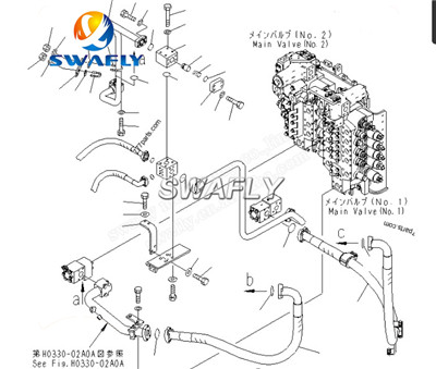 Cụm van điều khiển Komatsu PC1250-8 21N-60-41200